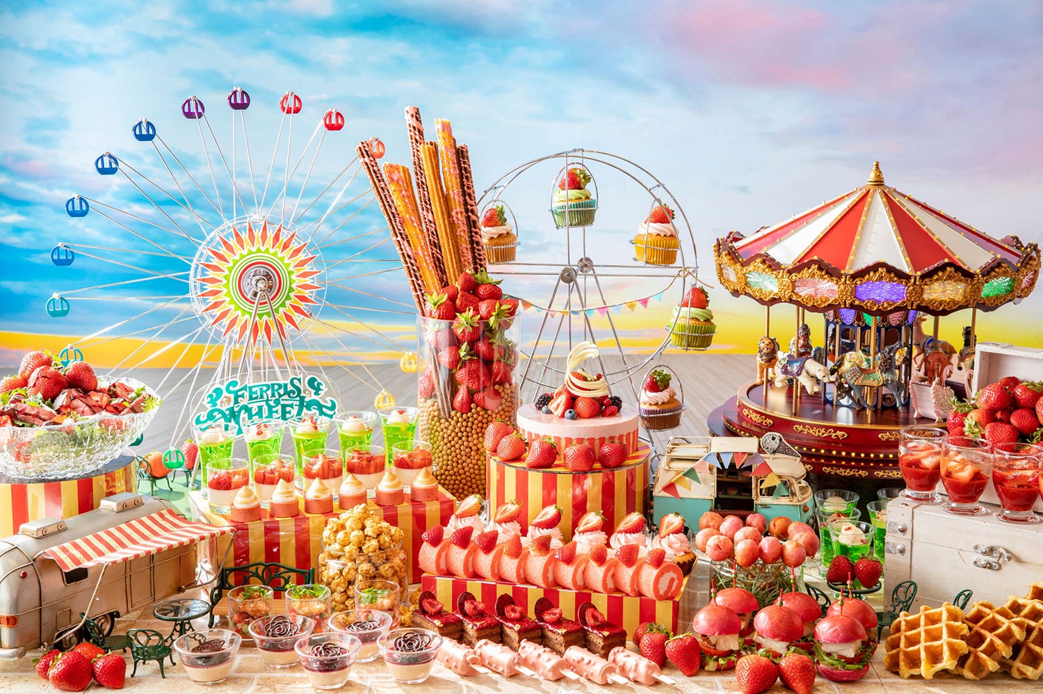 コンラッド東京「ストロベリー・カーニバル・スイーツビュッフェ」旬いちごを贅沢に堪能