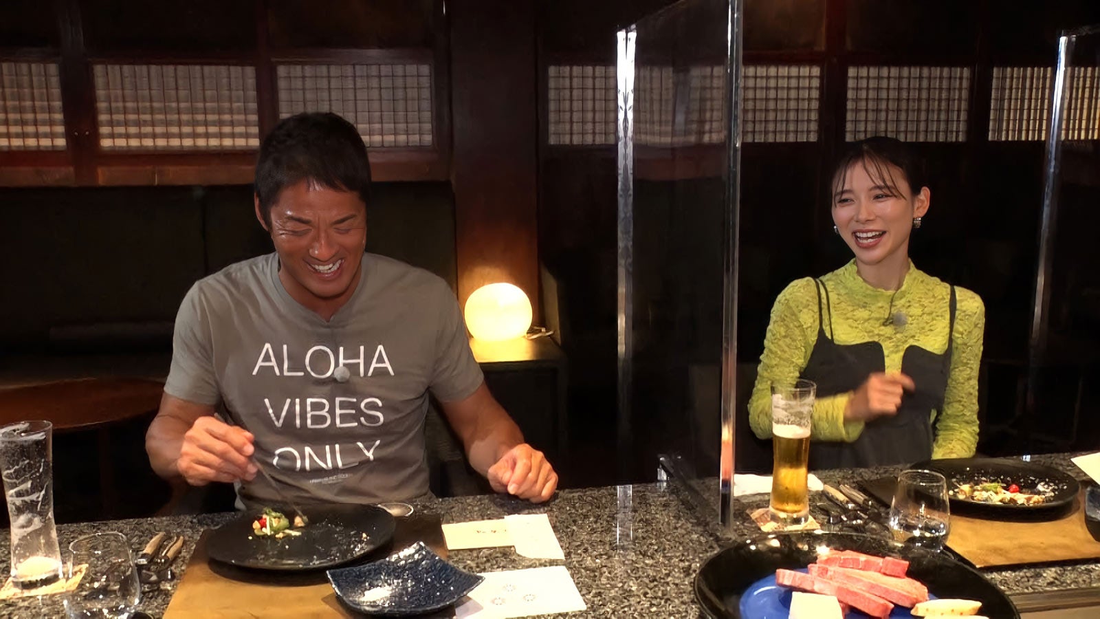 長嶋一茂、朝日奈央（C）テレビ朝日