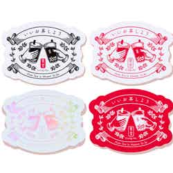 「いちご杏仁」1点購入につき1枚配布「いいお茶しよう」ステッカー(提供写真)