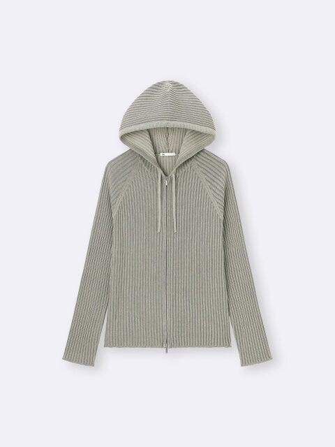 GU リブニットダブルジップパーカ GUのリブニットダブルジップパーカ