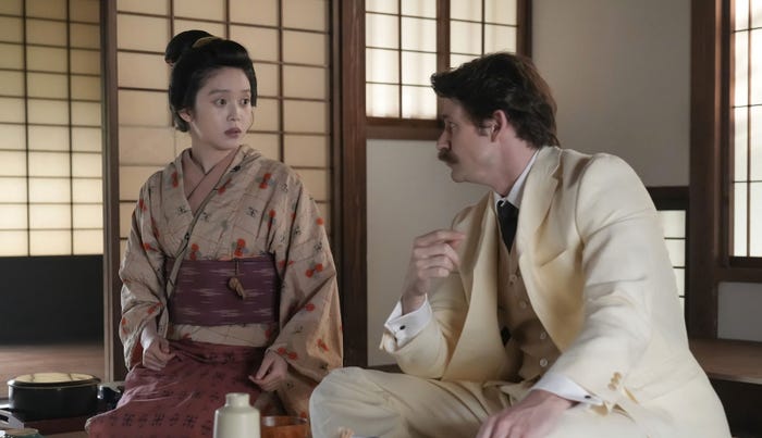 高石あかり、トミー・バストウ「ばけばけ」第32話(C)NHK