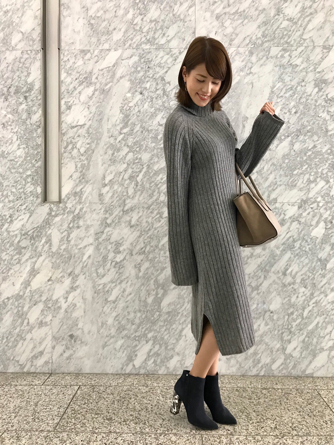 【私服】ゆったりしたニットが好きです。ゆったりタイプは中に着込めますし温かいですよね（*^^*）