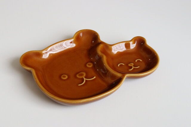 ダイカットくま　仕切り皿