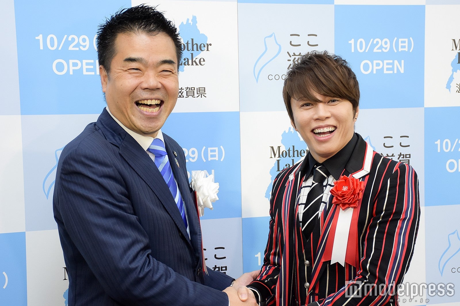 三日月大造滋賀県知事、西川貴教 （C）モデルプレス