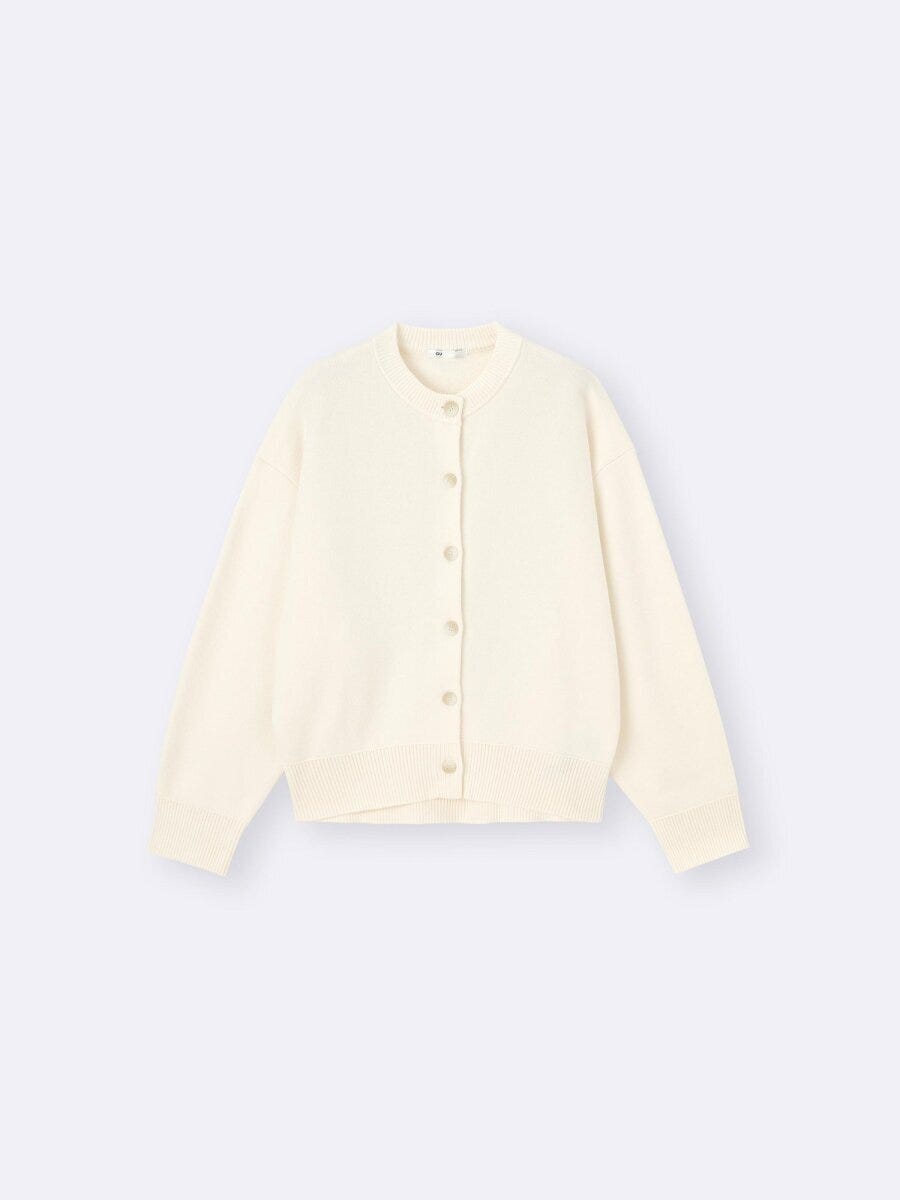 2026gu春値下げ大人女性おすすめスウェットライクニットドルマンスリーブカーディガン