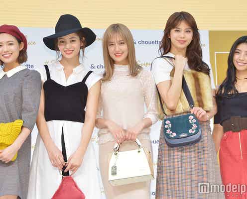 E-girls藤井夏恋&楓&佐藤晴美&SAYAKA&山口乃々華、秋ファッションが可愛すぎ!“デート再現”でファン興奮