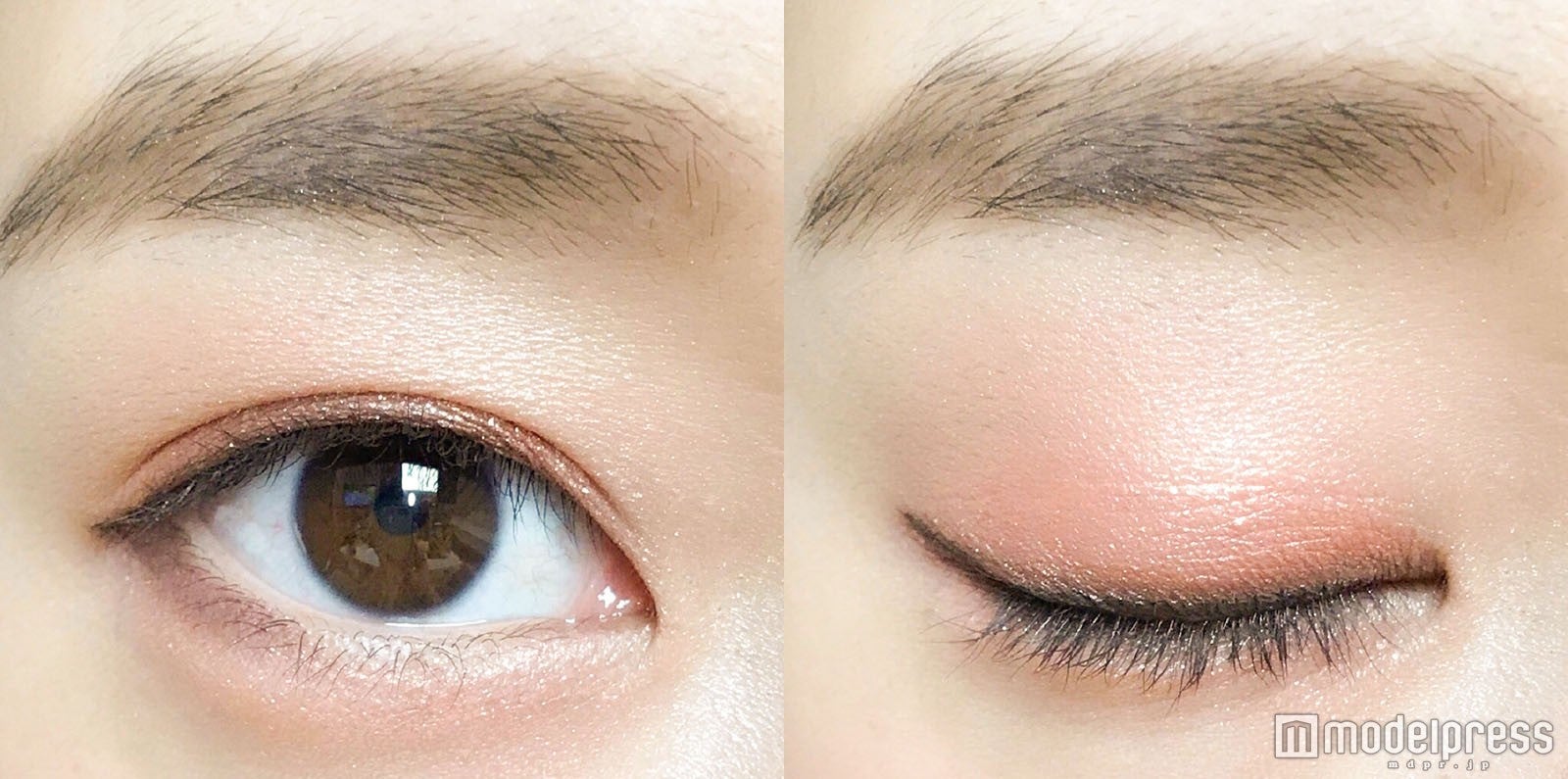 少し長めに引いたアイライン（C）モデルプレス