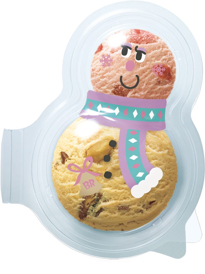 雪だるまパック540円/画像提供:B-R サーティワン アイスクリーム