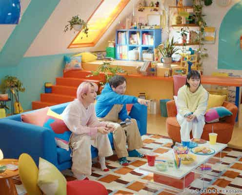 Snow Man佐久間大介、霜降り明星せいや&石井杏奈と「桃鉄2」プレー “台本なし”新CM撮影で波乱の展開