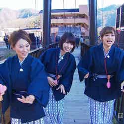 (左から)番組MCの友近、増田有華、菊地亜美【モデルプレス】