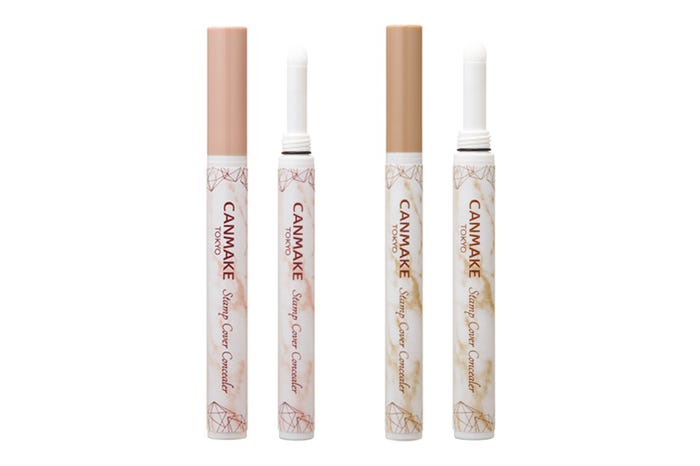 (左から)1月下旬から発売する「スタンプカバーコンシーラー 01 リタッチライトベージュ」「同 02リタッチナチュラルベージュ」(画像提供:株式会社井田ラボラトリーズ)