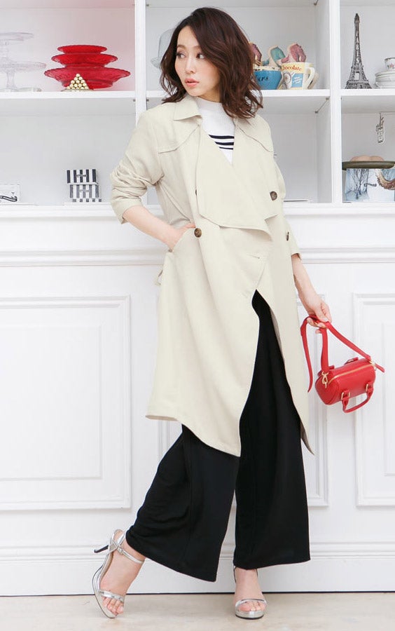 ビッグカラーウエストリボン★テロンチコート「神戸レタス」4390円（税込）／画像提供：神戸レタス