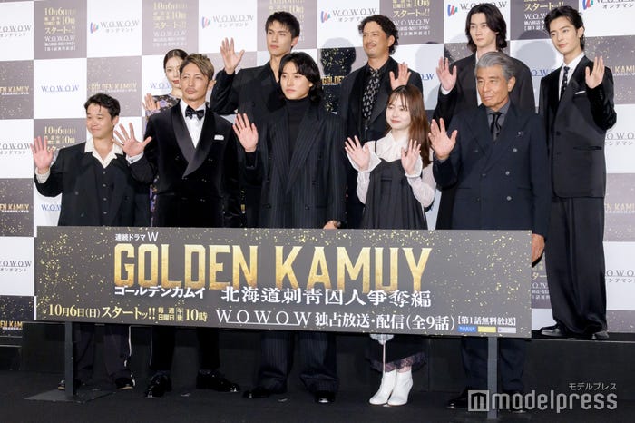 (後列左から)桜井ユキ、中川大志、池内博之、柳俊太郎、塩野瑛久(前列左から)矢本悠馬、玉木宏、山崎賢人、山田杏奈、舘ひろし(C)モデルプレス