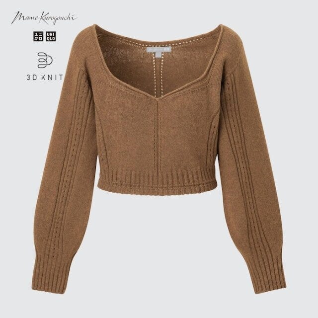 ユニクロ 秋ニット 体型カバー ユニクロ 秋ニット 体型カバー 3Dボリュームスリーブセーター
