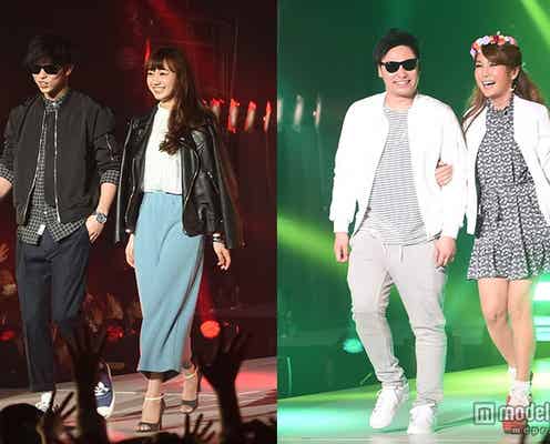 「ラッスンゴレライ」8.6秒バズーカー、赤い衣装脱ぎ捨て美女と2ショットランウェイ
