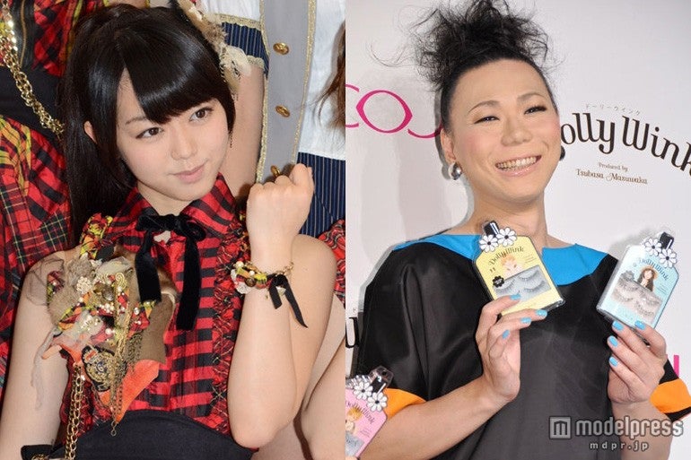 AKB48峯岸みなみ（左）に対する発言の真意を明かしたミッツ・マングローブ（右）