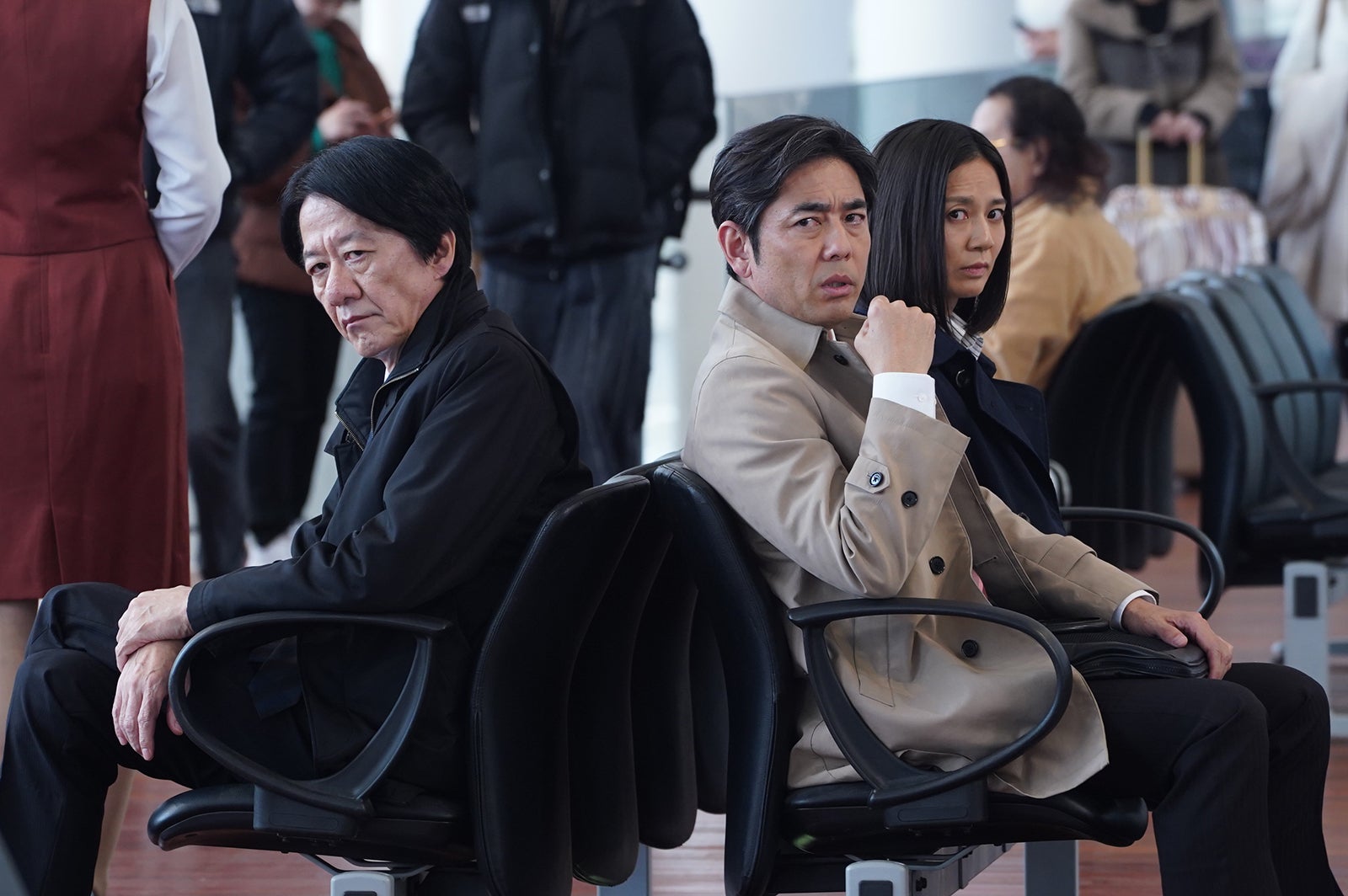 川原和久、山中崇史、篠原ゆき子「相棒season22」第10話 元日スペシャルより（C）テレビ朝日