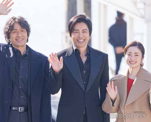 大沢たかお、豪華キャストと東京湾から船で登場 原作者からの手紙に感謝<沈黙の艦隊 シーズン1~東京湾大海戦~>