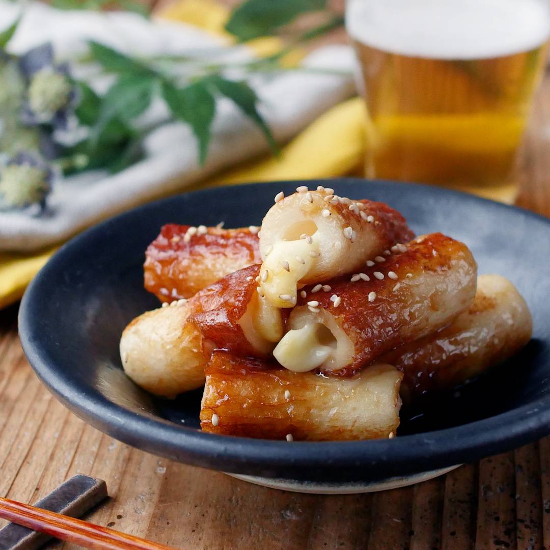 お弁当にも！チーズちくわの生姜焼き