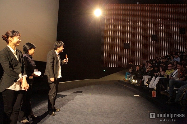 宮崎あおい（左）、細田守監督（右）／「おおかみこどもの雨と雪」（7月21日公開）ワールドプレミアの模様