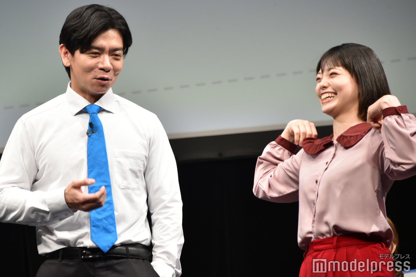 野田クリスタル、きりやはるか／「上司と帰り道が一緒になったときの対処法」をコント風に披露（C）モデルプレス