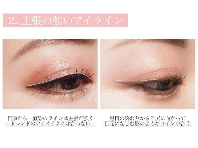 主張の強いアイライン　解説