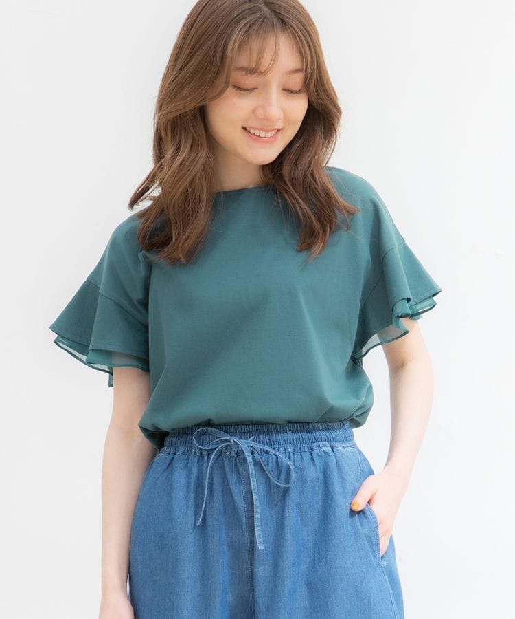フリル袖Ｔシャツ