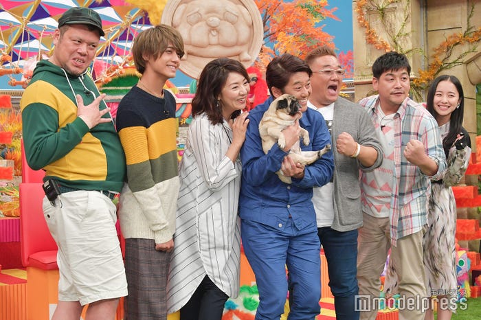 (左から)くっきー、高橋海人、片平なぎさ、坂上忍、伊達みきお、富澤たけし、堀田真由 (C)モデルプレス