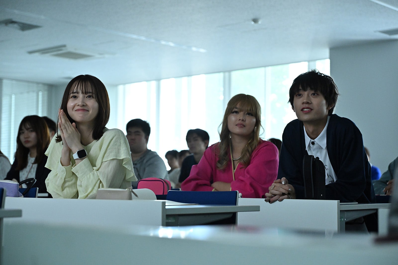 飯沼愛、箭内夢菜、水沢林太郎「マイ・セカンド・アオハル」第2話より（C）TBS