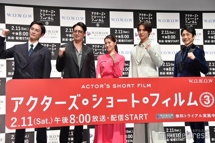 (左から)高良健吾、玉木宏、土屋太鳳、中川大志、野村萬斎(C)モデルプレス