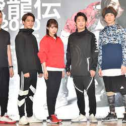 （左から）小柳心、味方良介、菅井友香、石田明、細貝圭、小澤亮太（C）モデルプレス