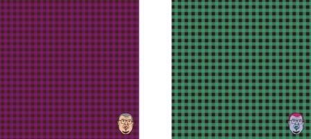 くっきーはんかちギンガムチェック柄:グリーン.パープル\1300／画像提供：よしもとクリエイティブ・エージェンシー