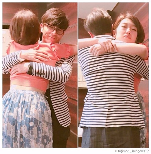 オリラジ藤森＆横澤夏子、対照的なハグショット公開「いてもたってもいられず」