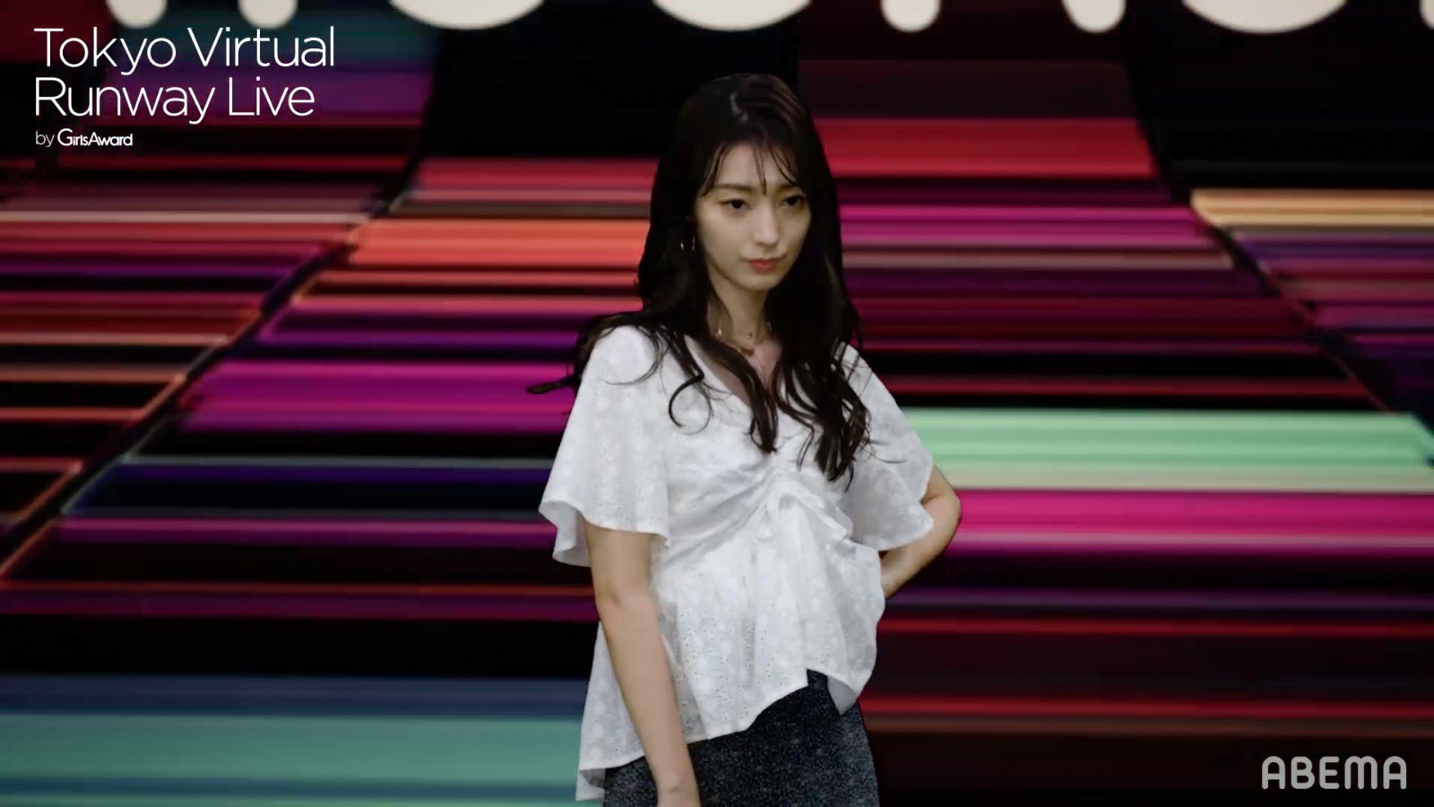 宮本茉由（C）Tokyo Virtual Runway Live by GirlsAward （C）AbemaTV, Inc.