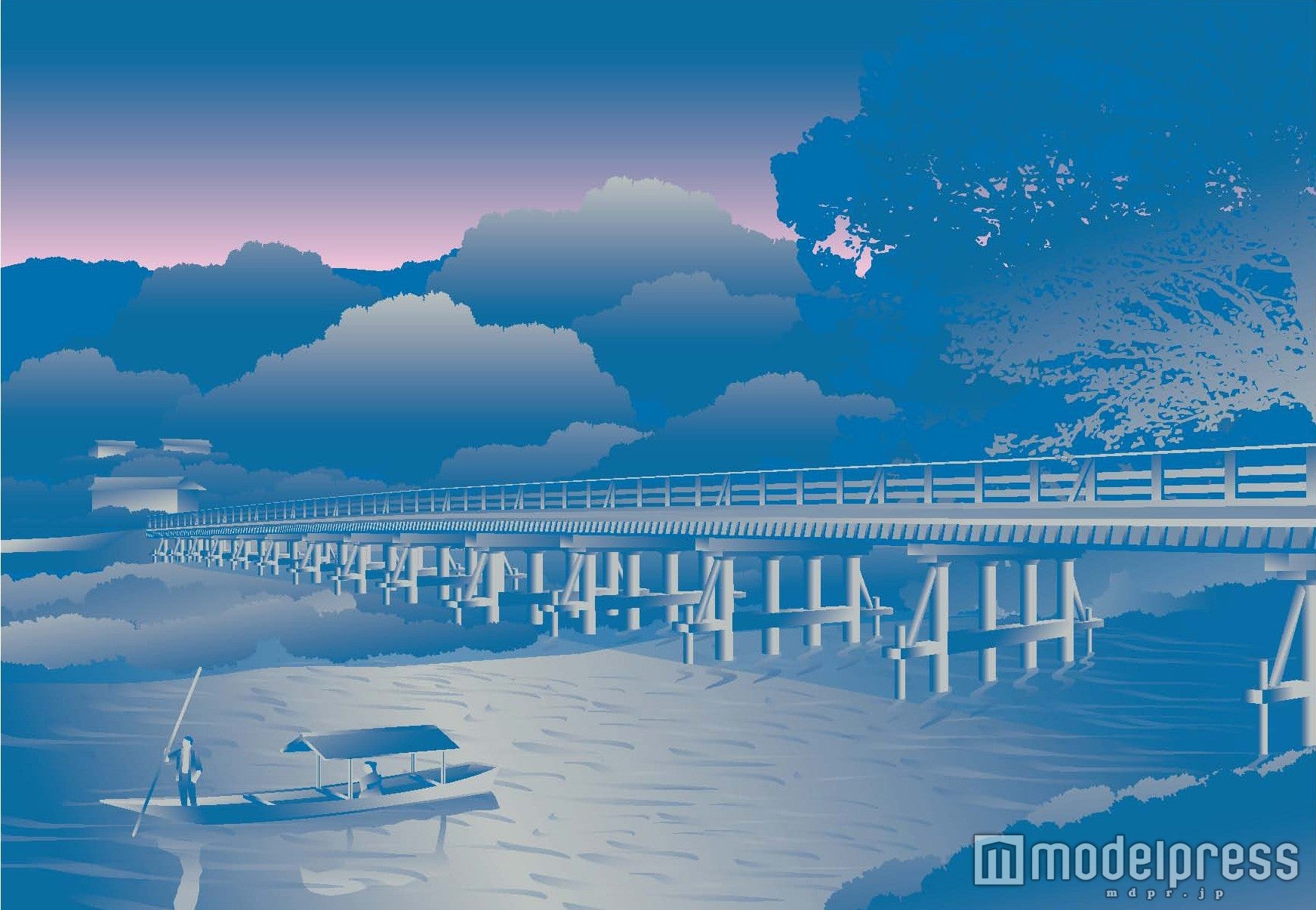 渡月橋／壁紙イメージ（C）Disney