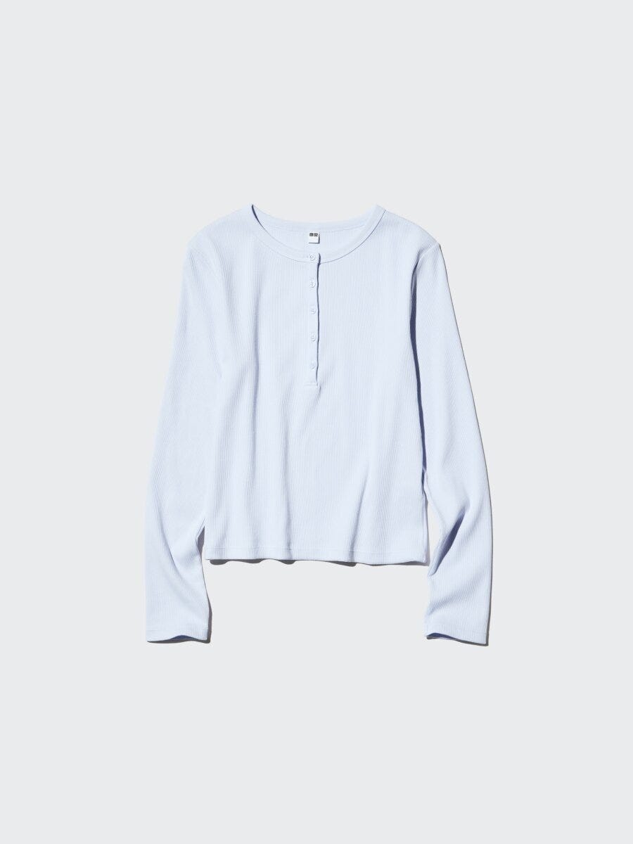 リブヘンリーネックT長袖／60