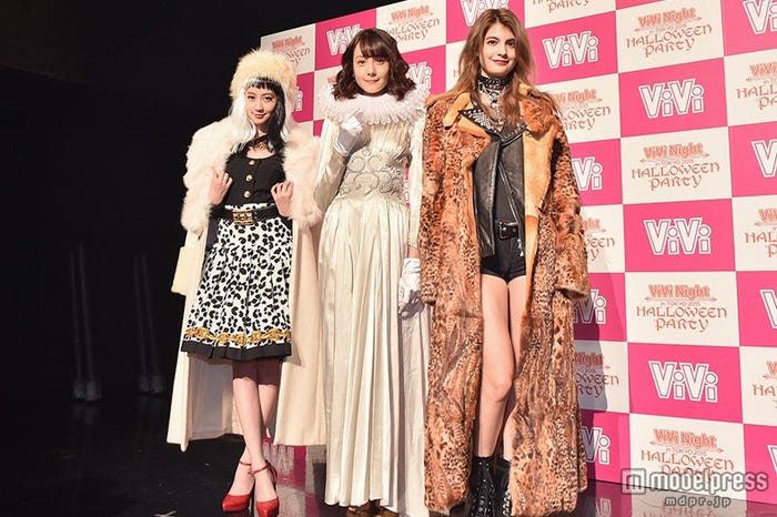 左から:河北麻友子、トリンドル玲奈、マギー