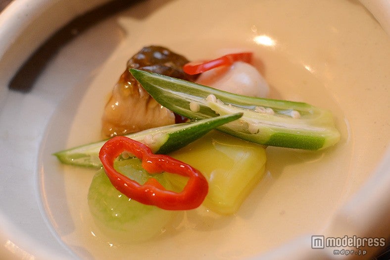 冬瓜と鰻の冷製炊き合わせ