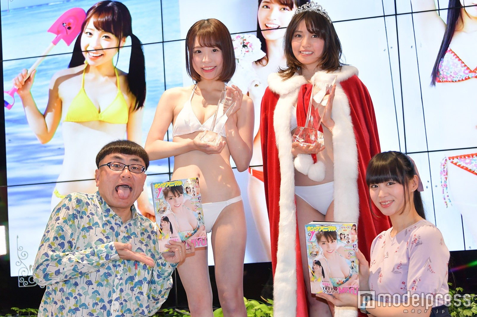 （左から）イジリー岡田、池田優花、MIYU、浦えりか （C）モデルプレス