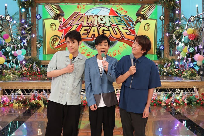 ネプチューン(左から)原田泰造、名倉潤、堀内健(C)フジテレビ