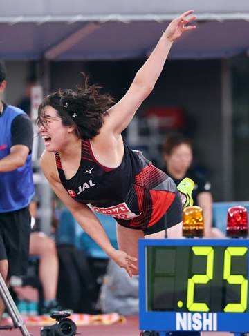 北口榛花が逆転V 五輪女王の意地さく裂！5投目62m86で4位から一気にトップ浮上、2年ぶり5度目の優勝
