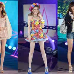 「GirlsAward 2013 SPRING／SUMMER」開催（左から）トリンドル玲奈、藤井リナ、ヨンア