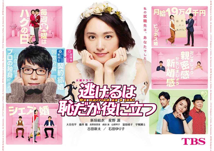 新垣結衣&星野源「逃げるは恥だが役に立つ」(C)TBS
