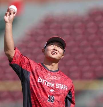 広島・工藤 プロ初勝利へ人生初甲子園登板「真っ黄色なんだろうな」 前日調整で闘志「勝ちたい」 連勝なら対阪神今季勝ち越し