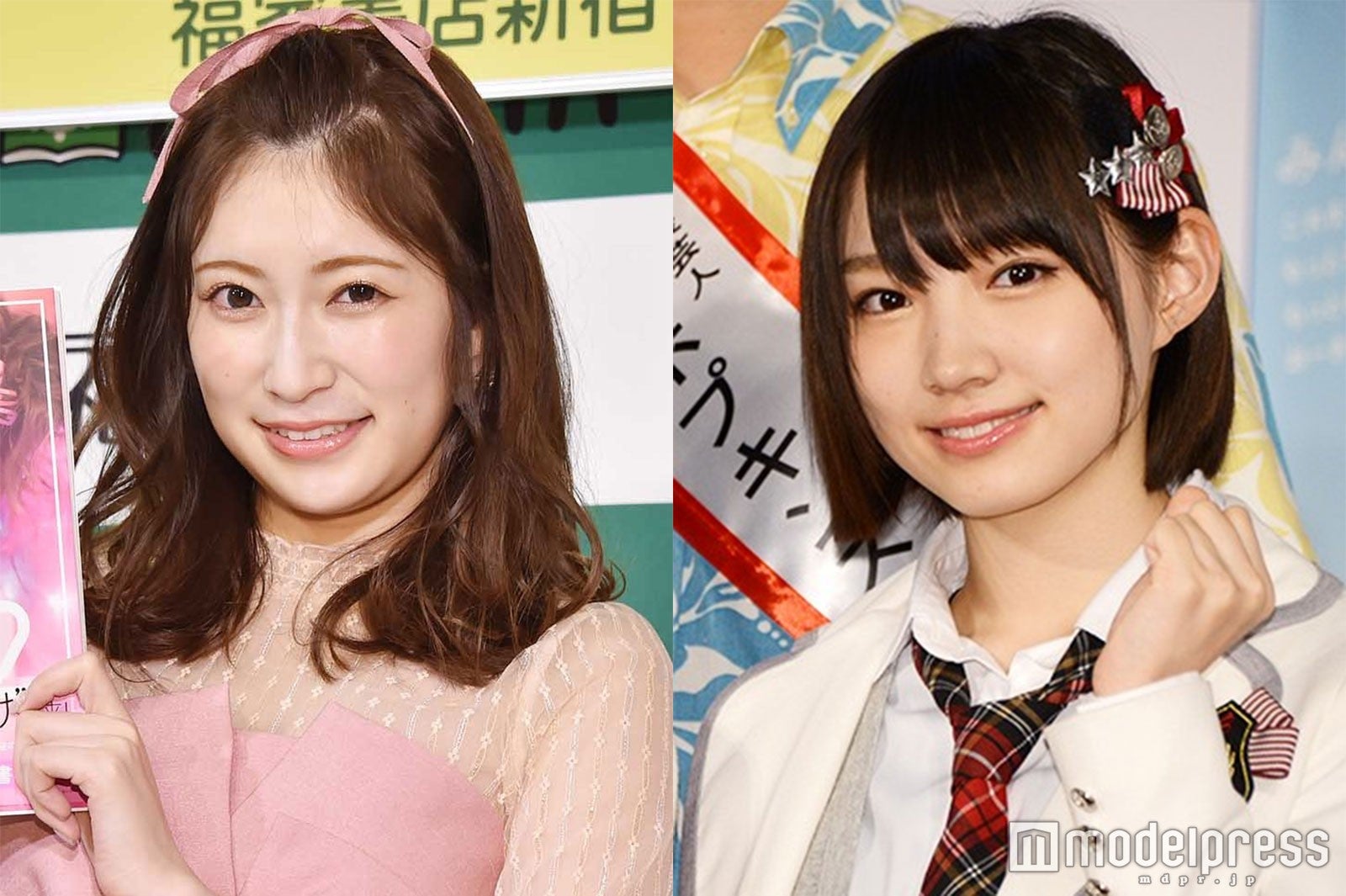 太田夢莉と吉田朱里 （C）モデルプレス