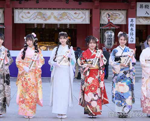 AKB48、千葉恵里・佐藤美波・田口愛佳ら成人で艶やか晴れ着姿披露