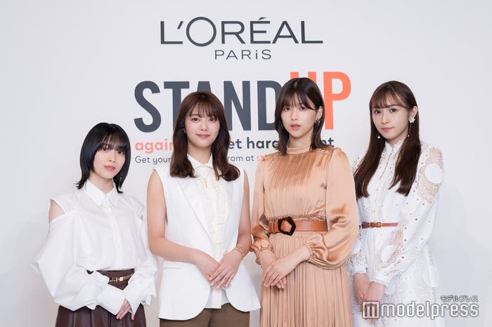 森田ひかる、田村保乃、渡邉理佐、渡辺梨加/櫻坂46(C)モデルプレス