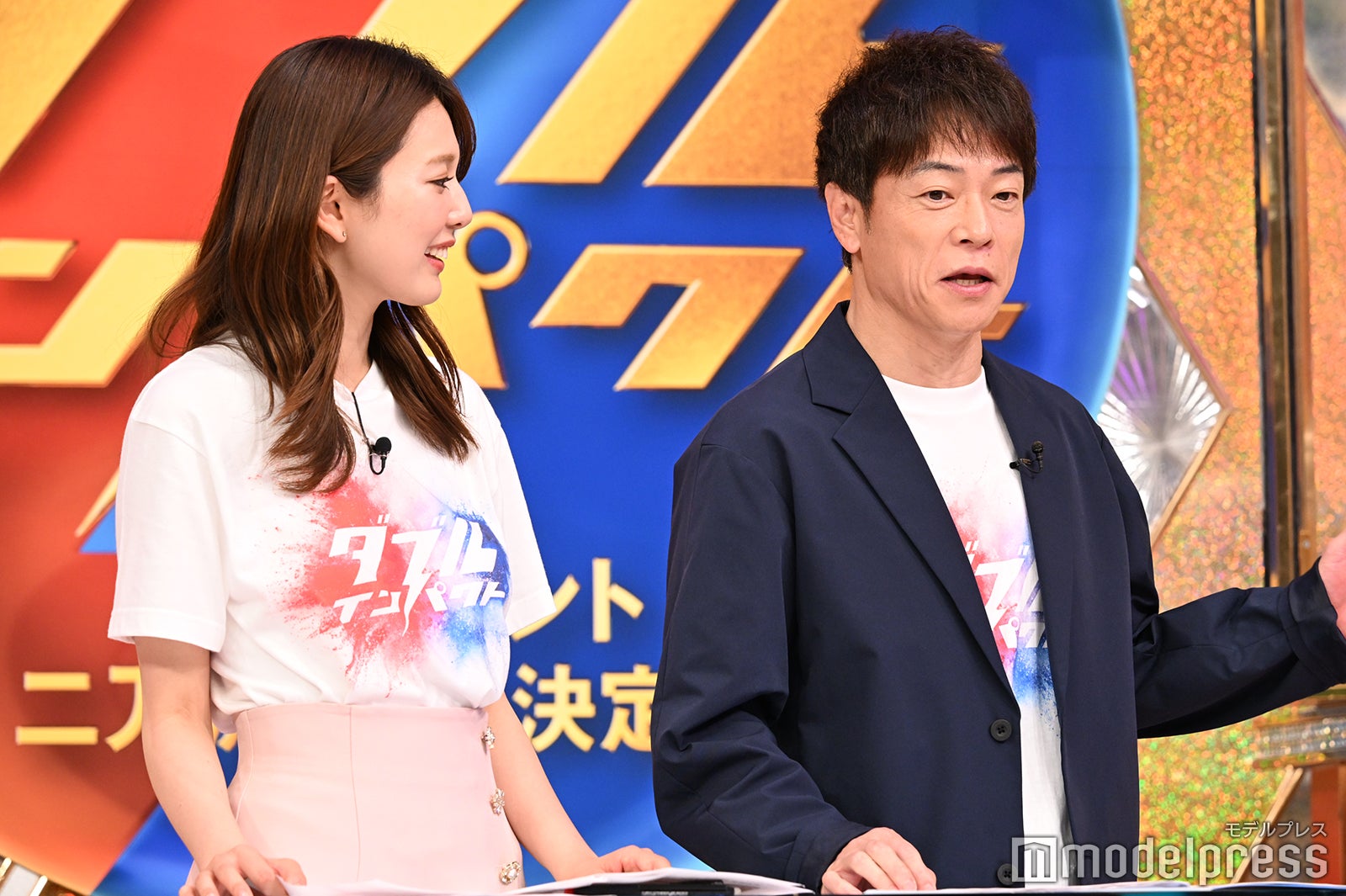 黒田みゆアナウンサー、陣内智則（C）モデルプレス