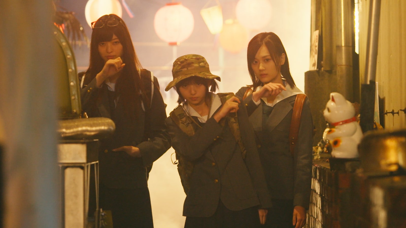 梅澤美波、齋藤飛鳥、山下美月（C）2020 「映像研」実写映画化作戦会議（C）2016 大童澄瞳／小学館