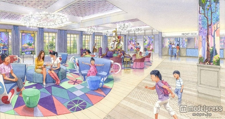 「東京ディズニーセレブレーションホテル：ウィッシュ」ロビーイメージ（C）Disney